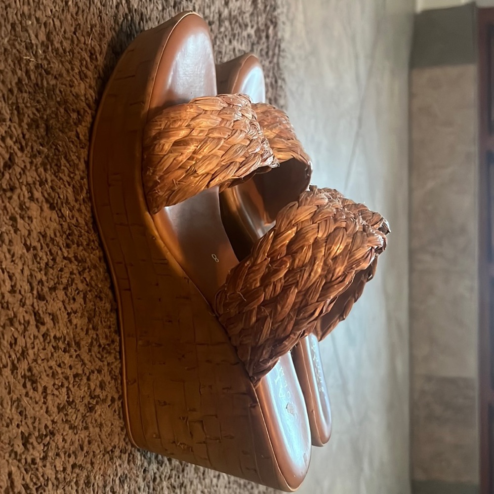 Brown wedges sandals Italian Shoemakers